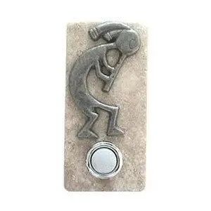 Kokopelli Stone Doorbell in Pewter, Brass, ORB or Bronze