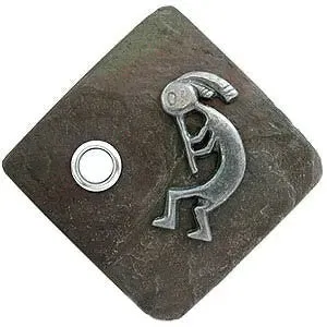 Kokopelli Stone Doorbell in Pewter, Brass, ORB or Bronze