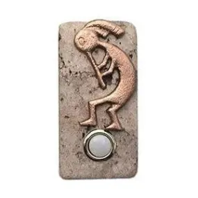 Kokopelli Stone Doorbell in Pewter, Brass, ORB or Bronze