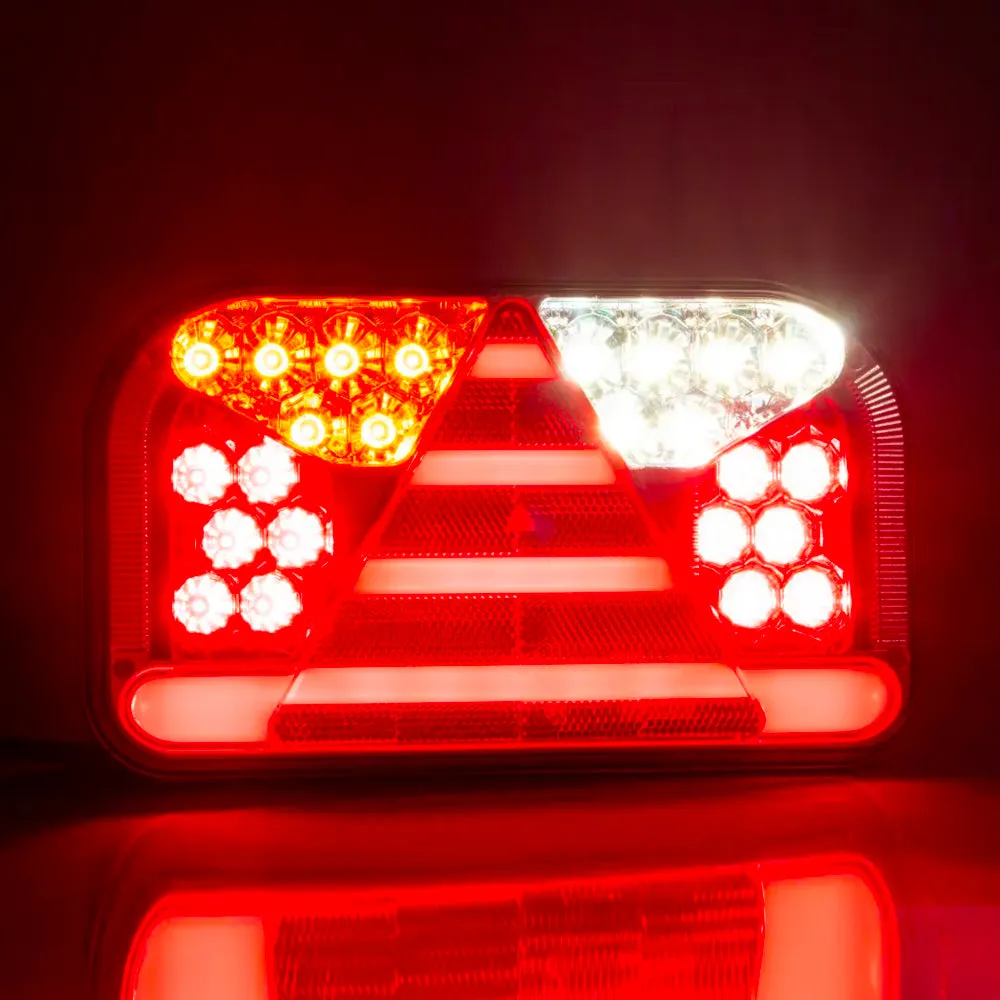 LED Trailer Lamp with Stop, Tail, Indicator, Fog, Reverse & Reflector
