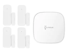 LINKSTYLE Door & Window Sensor Plus Wireless Security Hub Bundle