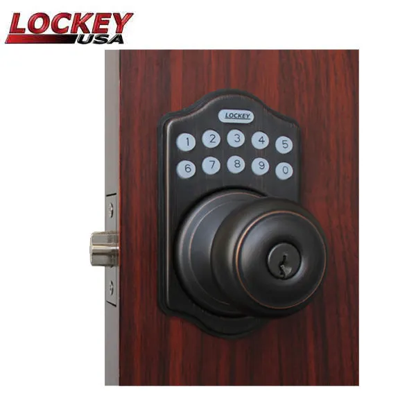 Lockey - E930 - Electric Knob Lock W/ Remote - Oil Rubbed Bronze