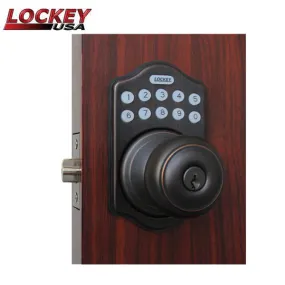 Lockey - E930 - Electric Knob Lock W/ Remote - Oil Rubbed Bronze