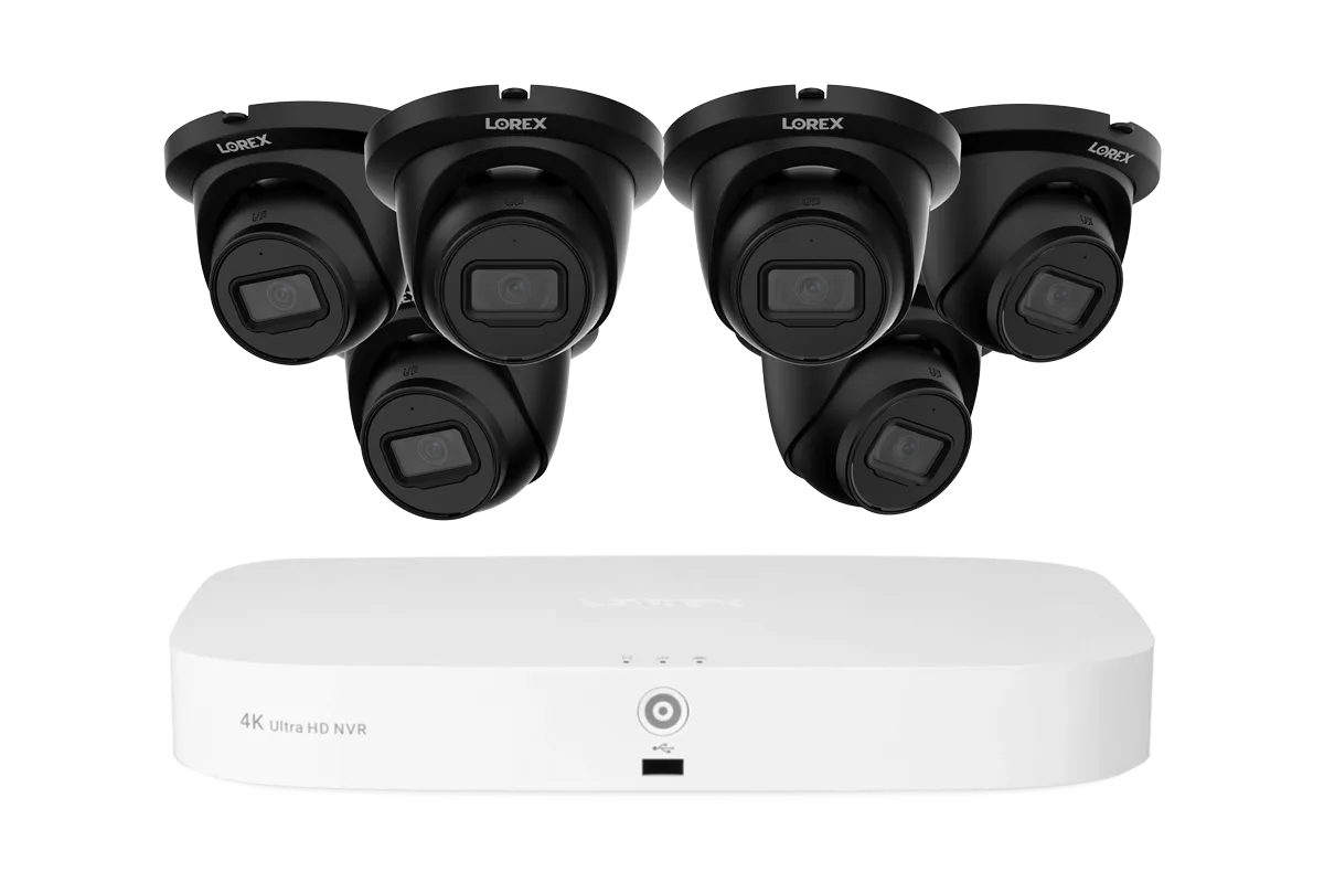 Lorex Fusion NVR with A4 4MP (2K) IP Turret Cameras - 4K 16-Channel (8 Wired   8 Wi-Fi Fusion) 2TB Wired System