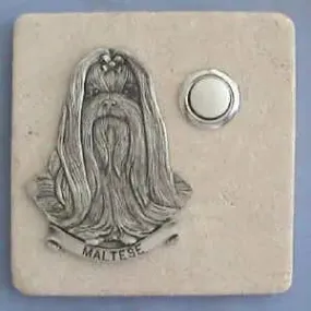 Maltese Dog Breed Stone Doorbell