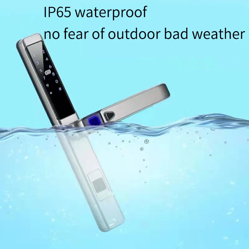 MARS | Sliding Door Smart Lock Fingerprint Keyless Entry Door  Lock Passcode Tuya App IP65 Waterproof Door Lock