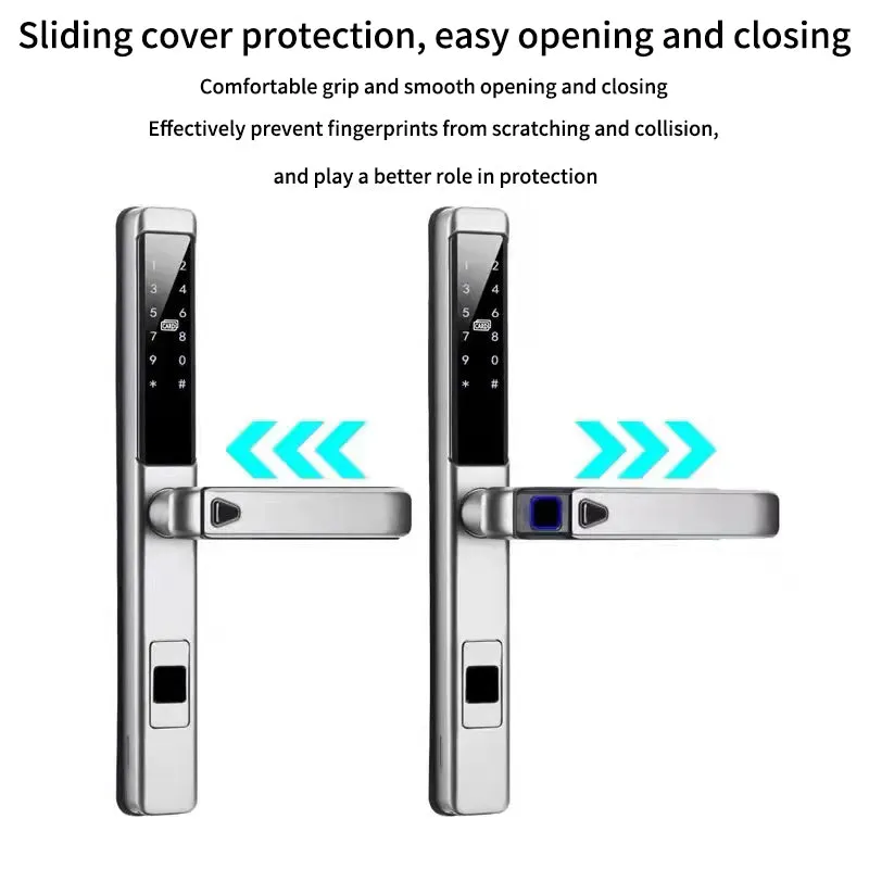 MARS | Sliding Door Smart Lock Fingerprint Keyless Entry Door  Lock Passcode Tuya App IP65 Waterproof Door Lock
