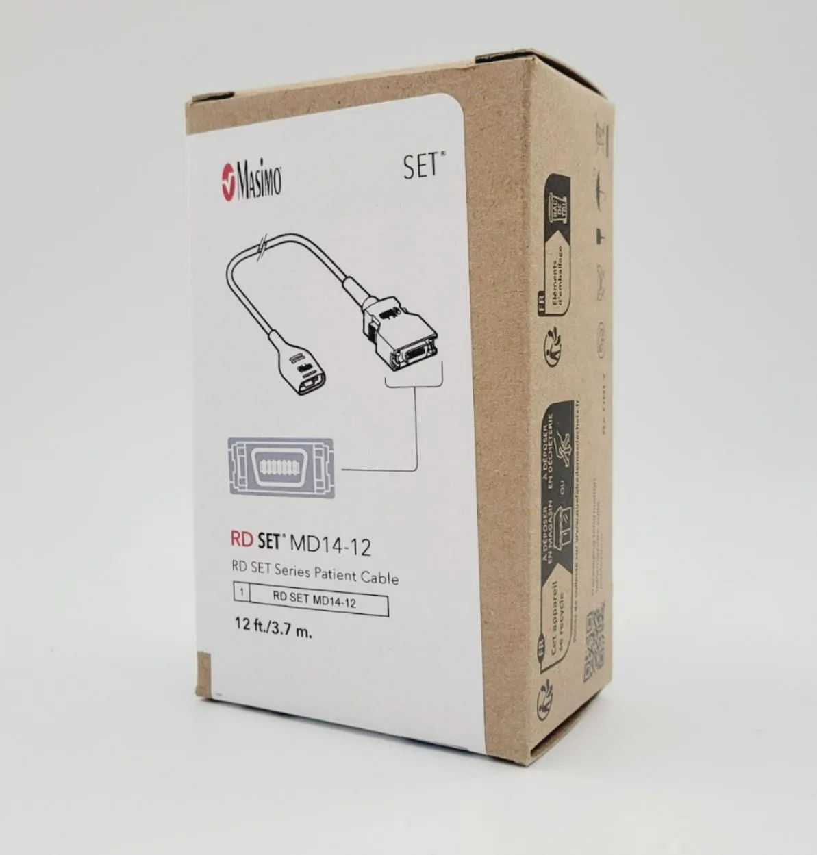 Masimo 4081 RD Set MD14-12 Series Patient Cable 12Ft 3.7m New