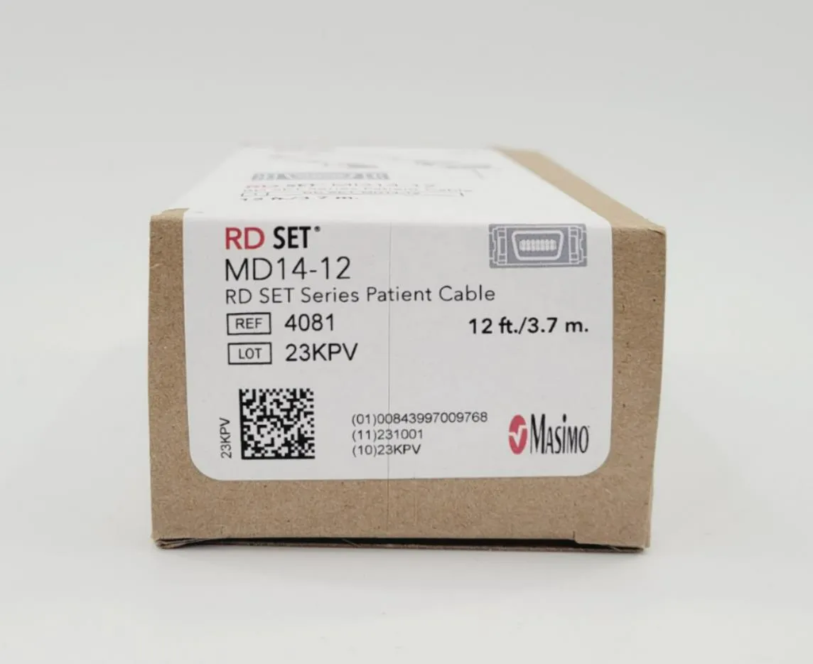 Masimo 4081 RD Set MD14-12 Series Patient Cable 12Ft 3.7m New