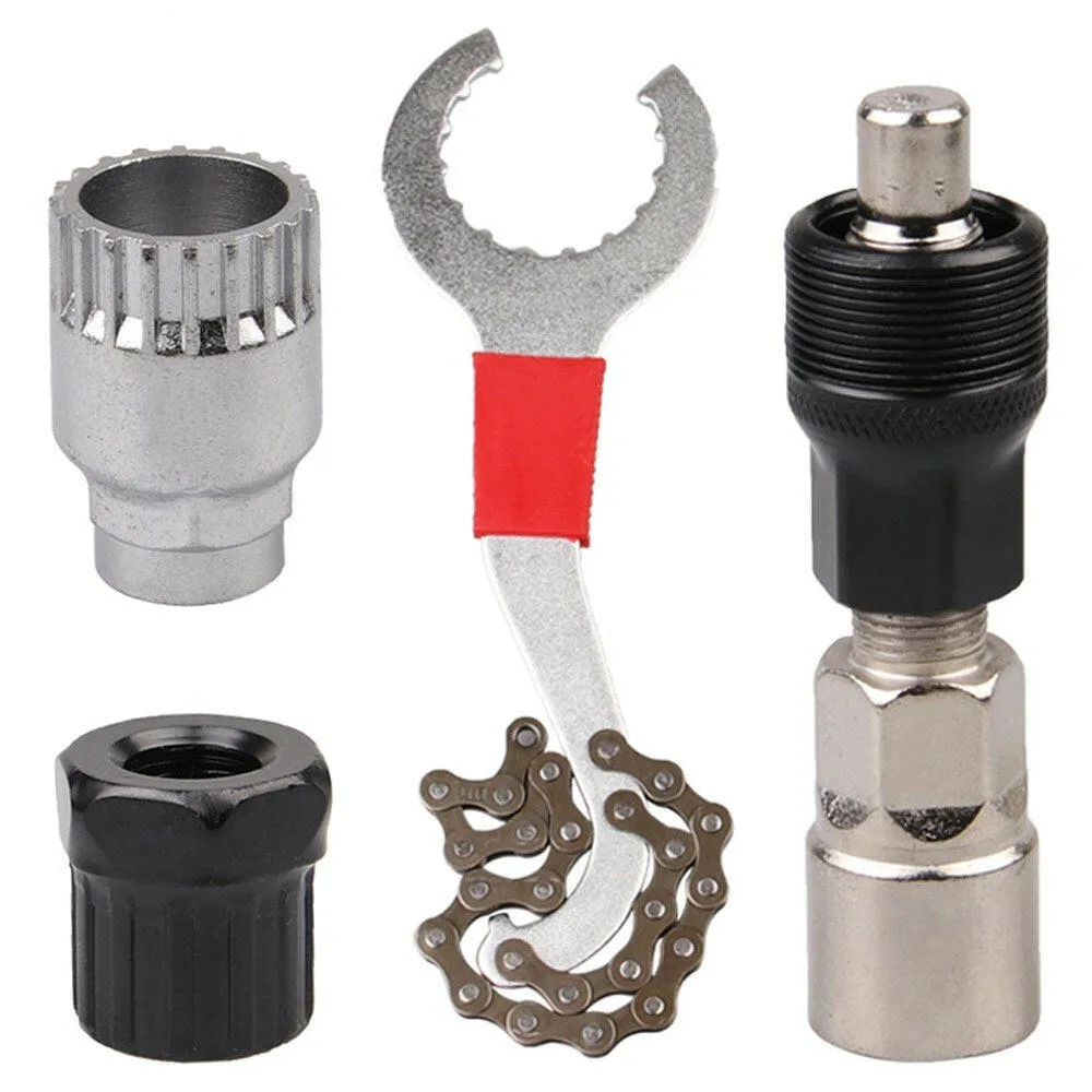 Mountain Bike Repair Tool Kits Bicycle Chain Removal Bracket Remover Freewheel Remover Crank Puller Remover Tool Bicycle Maintenance Tool Set