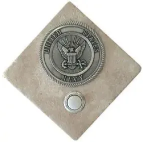 Navy Stone Doorbell Pewter Finish