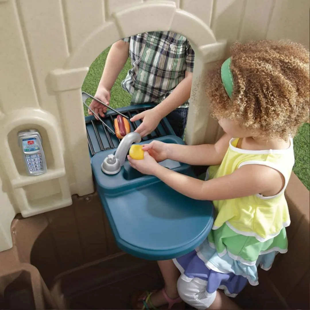 Neat & Tidy Cottage outdoor Playhouse ,kitchen for kids