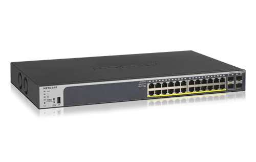Netgear GS728TPV2 Switch, 24-Port 190W Gigabit POE  Ethernet Smart Managed Pro, with 4 SFP Ports