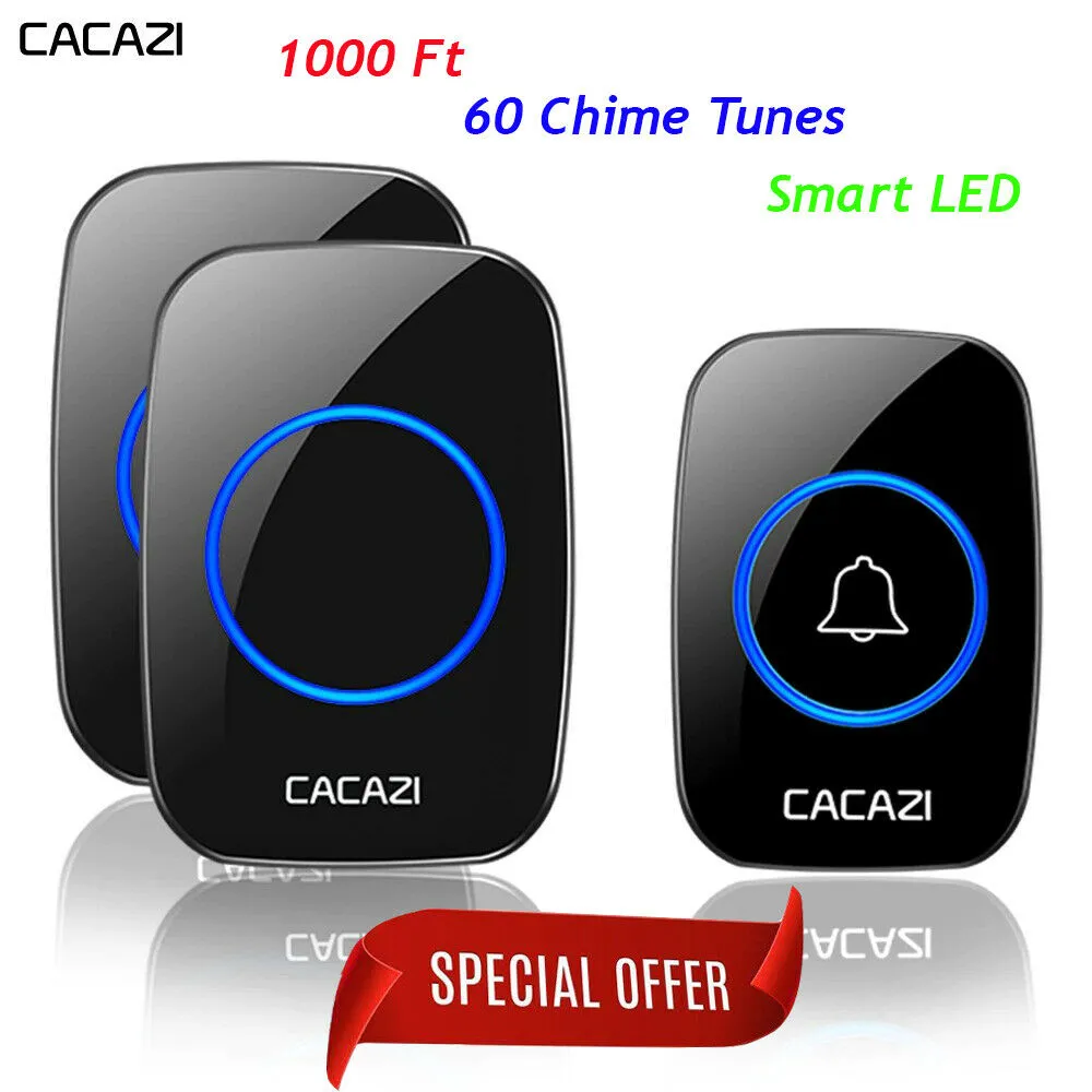 New in box! Waterproof Wireless Smart Calling Doorbell 300M Remote Button 60 Chimes 5 Volume levels!