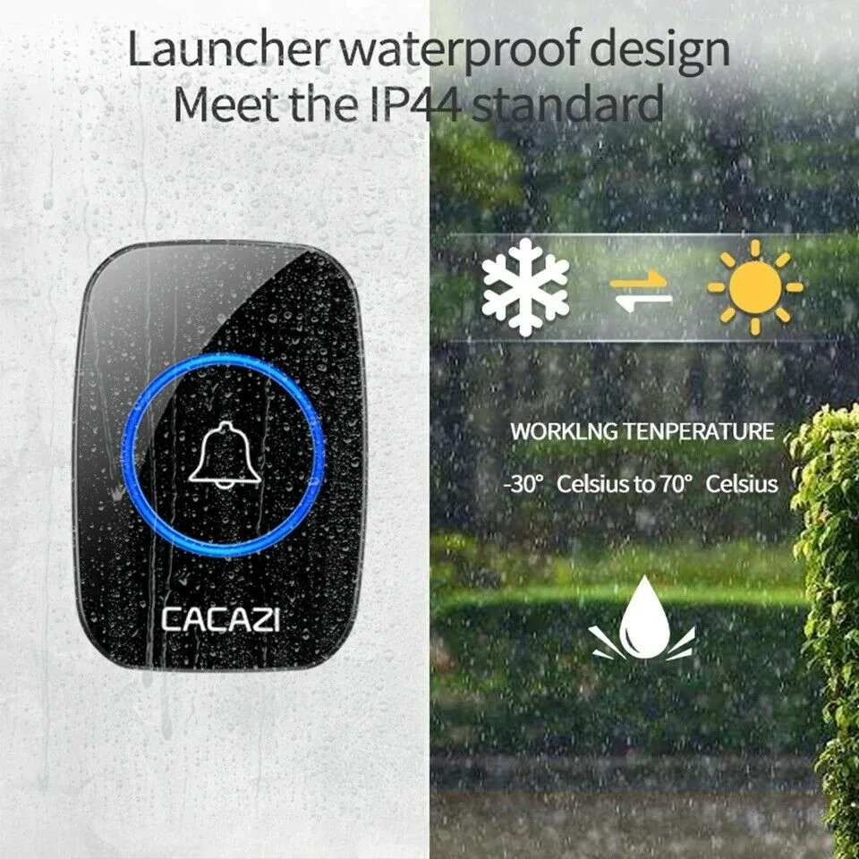 New in box! Waterproof Wireless Smart Calling Doorbell 300M Remote Button 60 Chimes 5 Volume levels!
