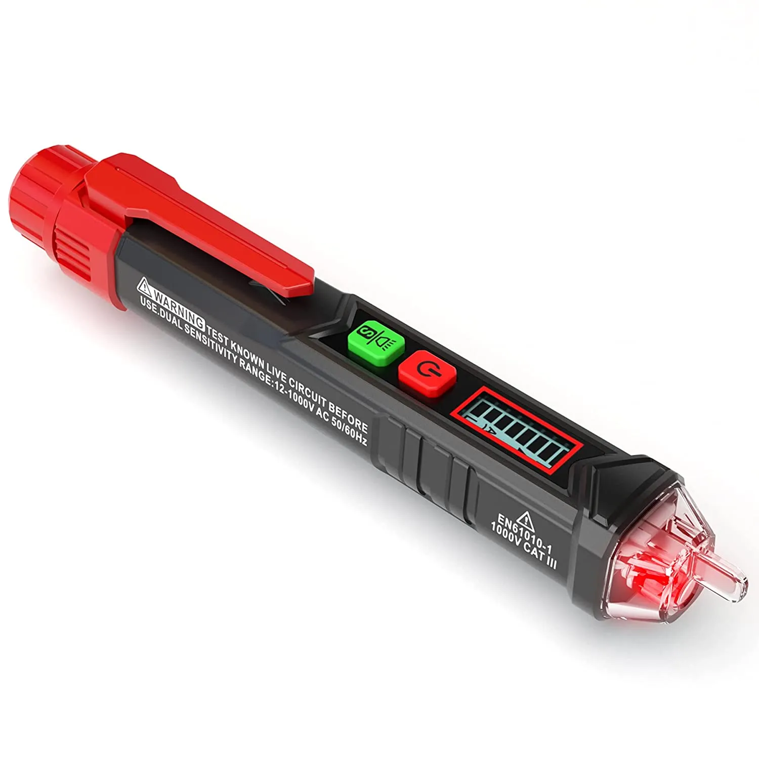 Non-Contact Voltage Tester with Dual Range AC 12V-1000V/48V-1000V