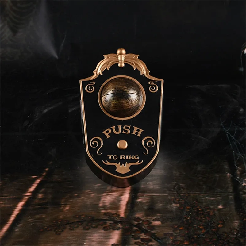 Novelty Doorbell Halloween Door Decorations Horror Props Creepy Eyes Doorbell Haunted House Escape Home Bar Scary Rotating Eyes