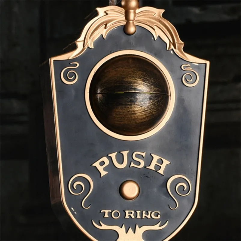 Novelty Doorbell Halloween Door Decorations Horror Props Creepy Eyes Doorbell Haunted House Escape Home Bar Scary Rotating Eyes