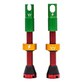 Peaty's 50:01 Tubeless Mk2 Rasta Valves