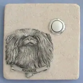 Pekingese Dog Breed Stone Doorbell