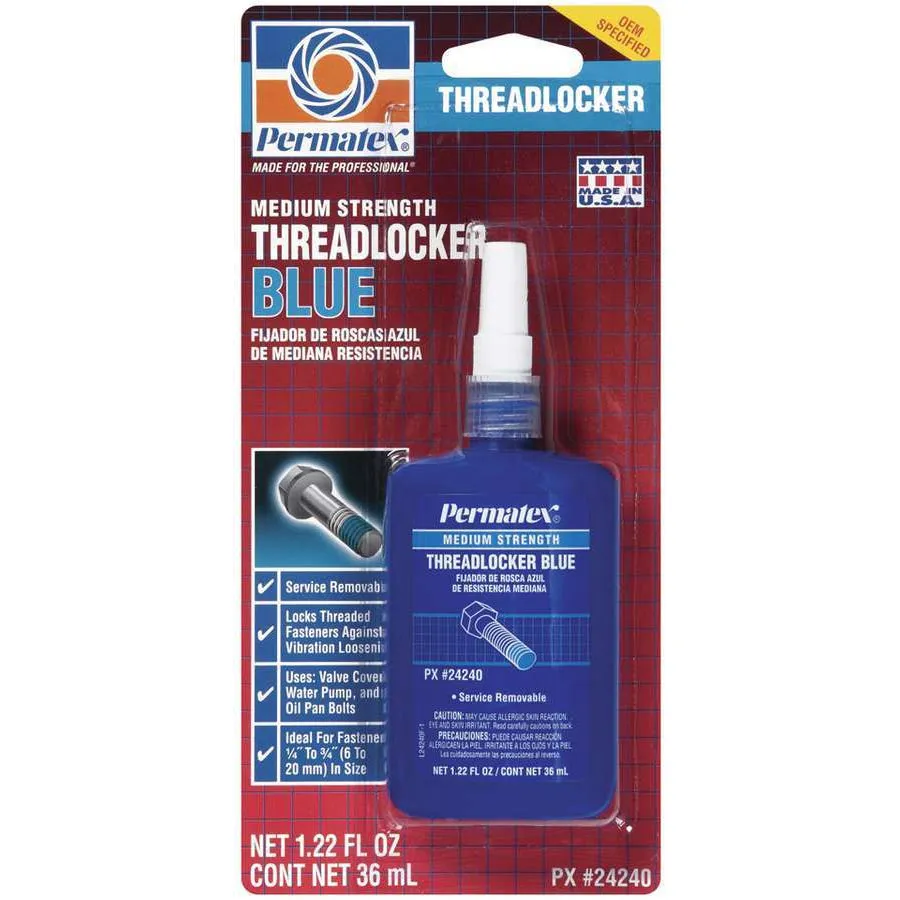 Permatex® Medium Strength Threadlocker - Blue - 36 ml Bottle