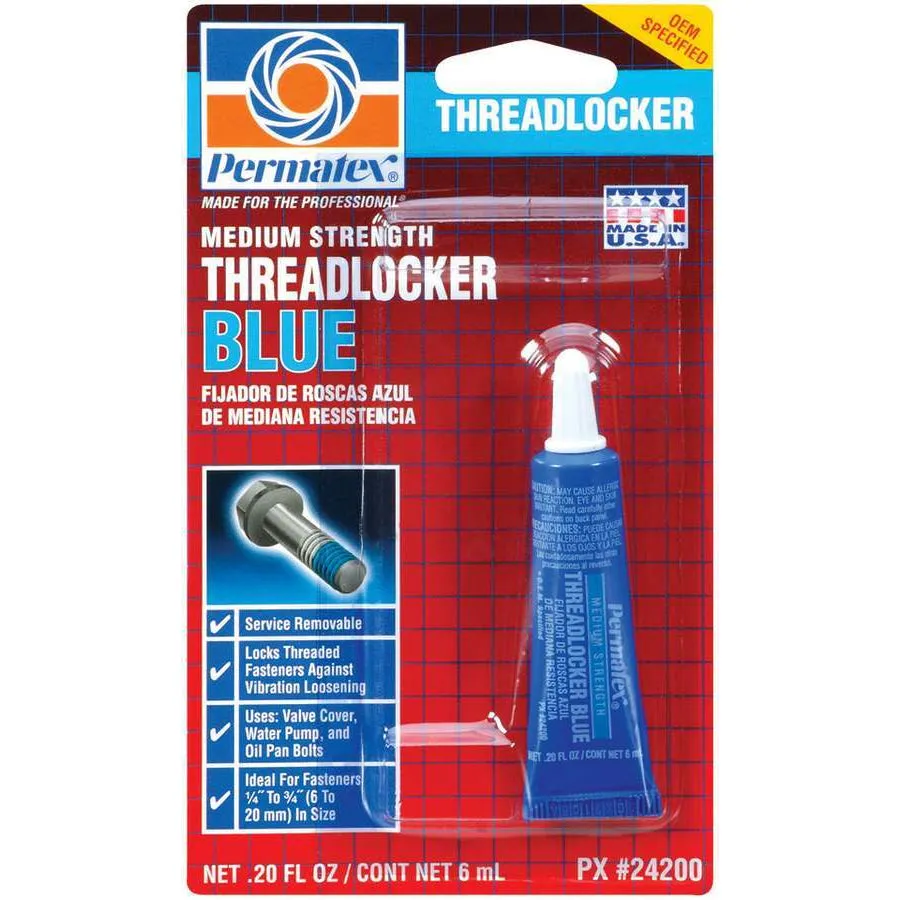 Permatex® Medium Strength Threadlocker - Blue - 6 ml Tube