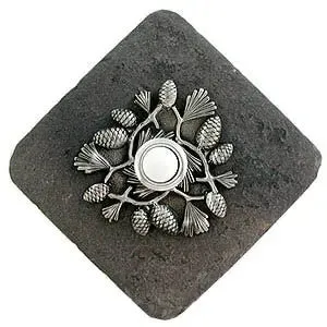 Pine Cones Stone Doorbell