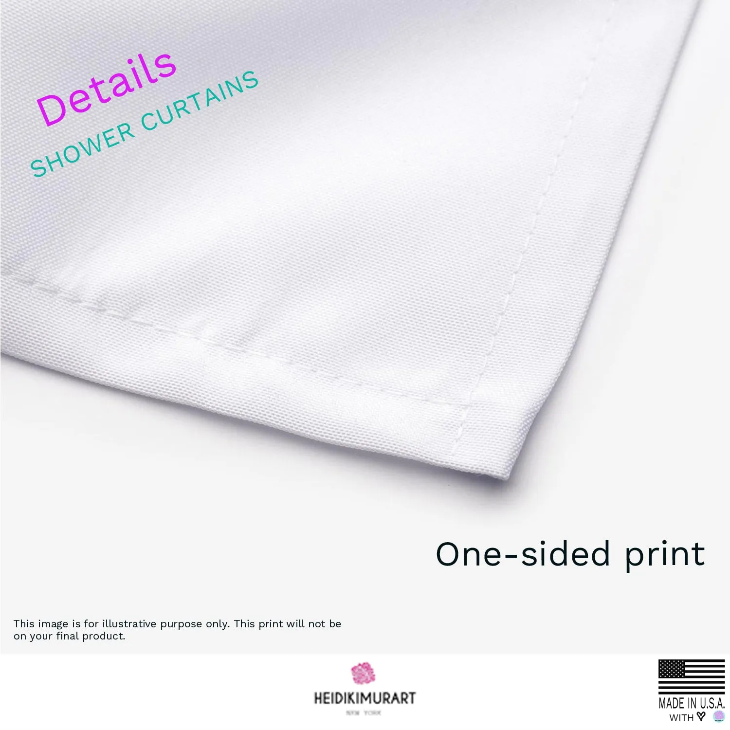 Pink French Lavender Bath Curtains, Floral Print Polyester Shower Curtains- Printed in USA