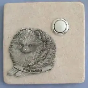 Pomeranian Dog Breed Stone Doorbell