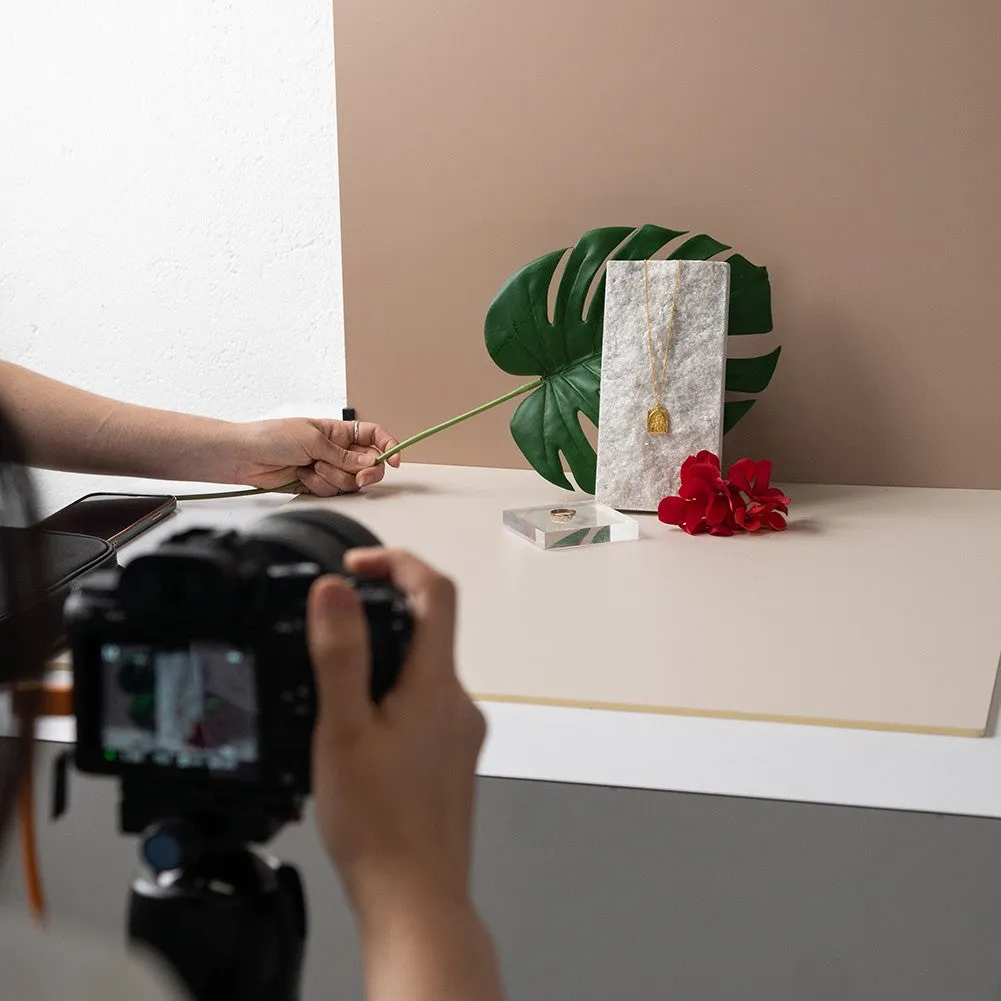 ProBoards Flat Lay Photography Rigid Beige Brown Backdrop - Bare Necessities (60cm x 60cm) (DEMO STOCK)