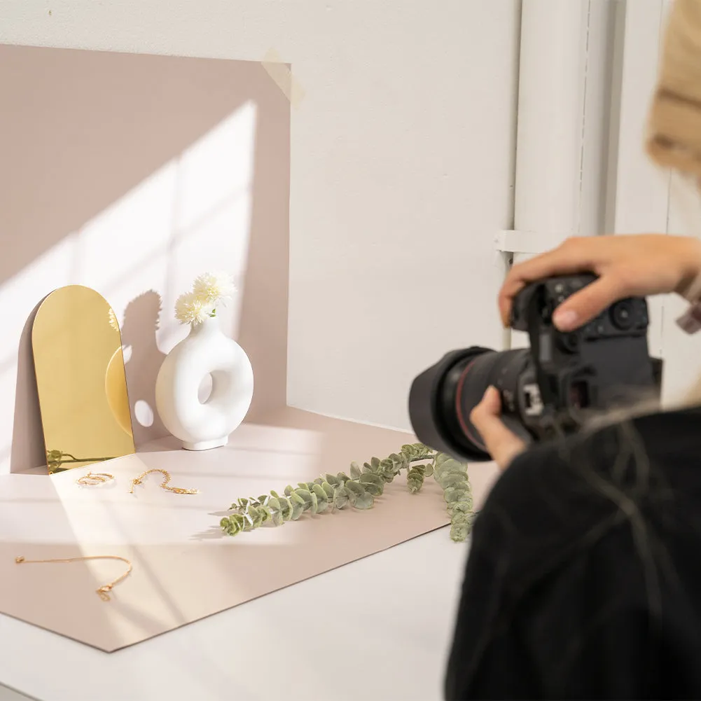 ProBoards Flat Lay Photography Rigid Beige Brown Backdrop - Bare Necessities (60cm x 60cm) (DEMO STOCK)