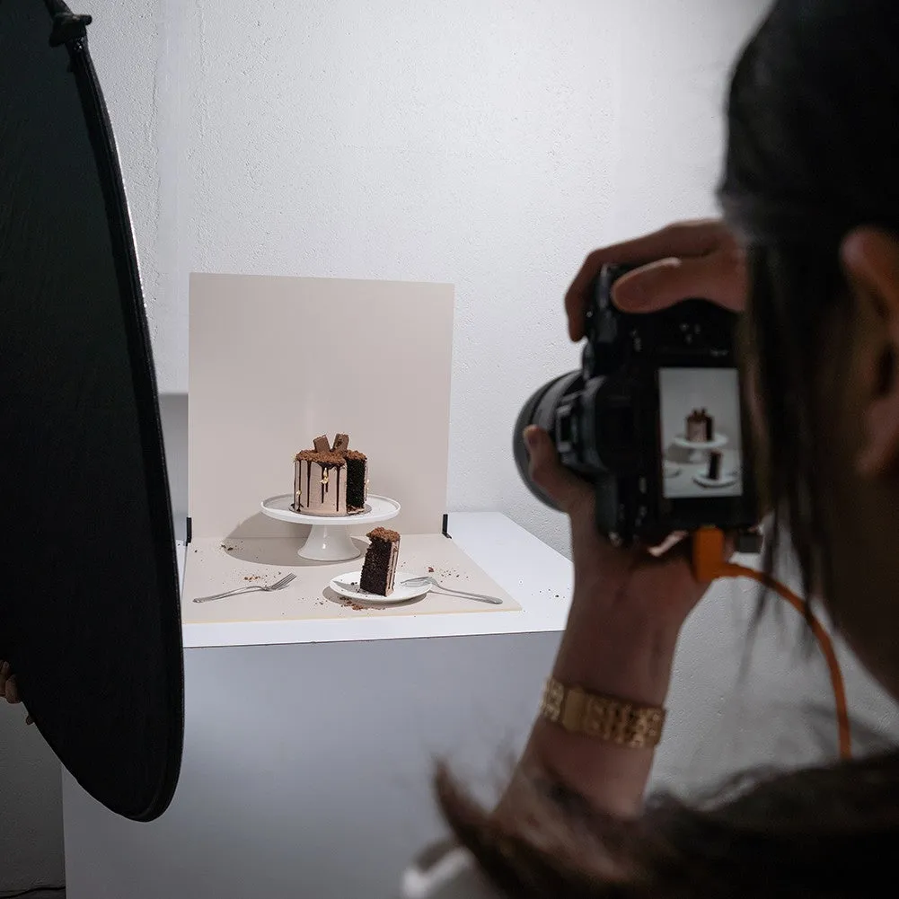 ProBoards Flat Lay Photography Rigid Beige Brown Backdrop - Bare Necessities (60cm x 60cm) (DEMO STOCK)