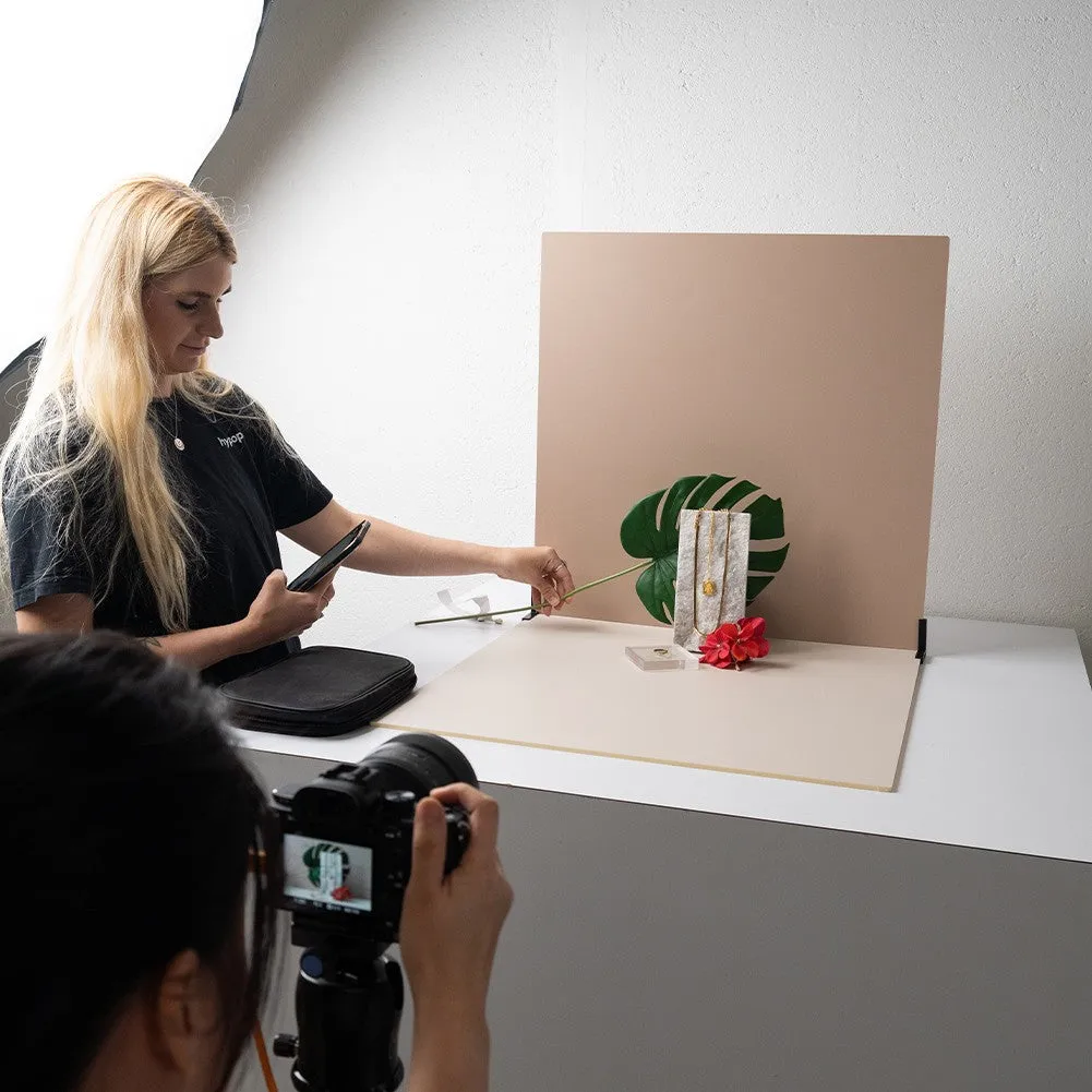 ProBoards Flat Lay Photography Rigid Beige Brown Backdrop - Bare Necessities (60cm x 60cm) (DEMO STOCK)
