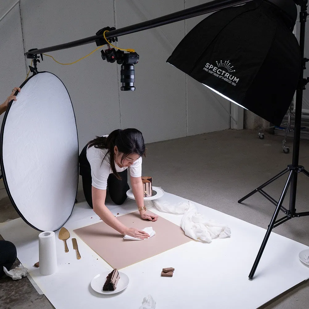 ProBoards Flat Lay Photography Rigid Beige Brown Backdrop - Bare Necessities (60cm x 60cm) (DEMO STOCK)
