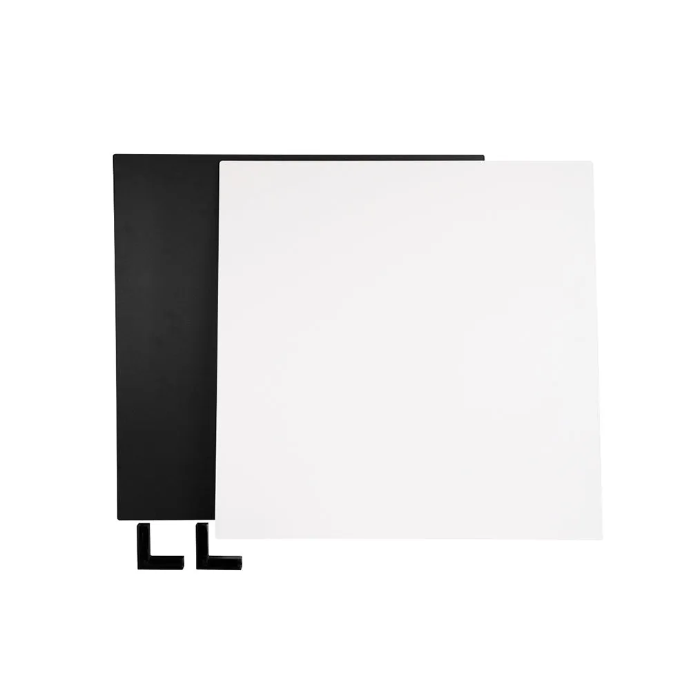 ProBoards Flat Lay Photography Rigid Black & Off White Backdrop - Minimalistic (60cm x 60cm)