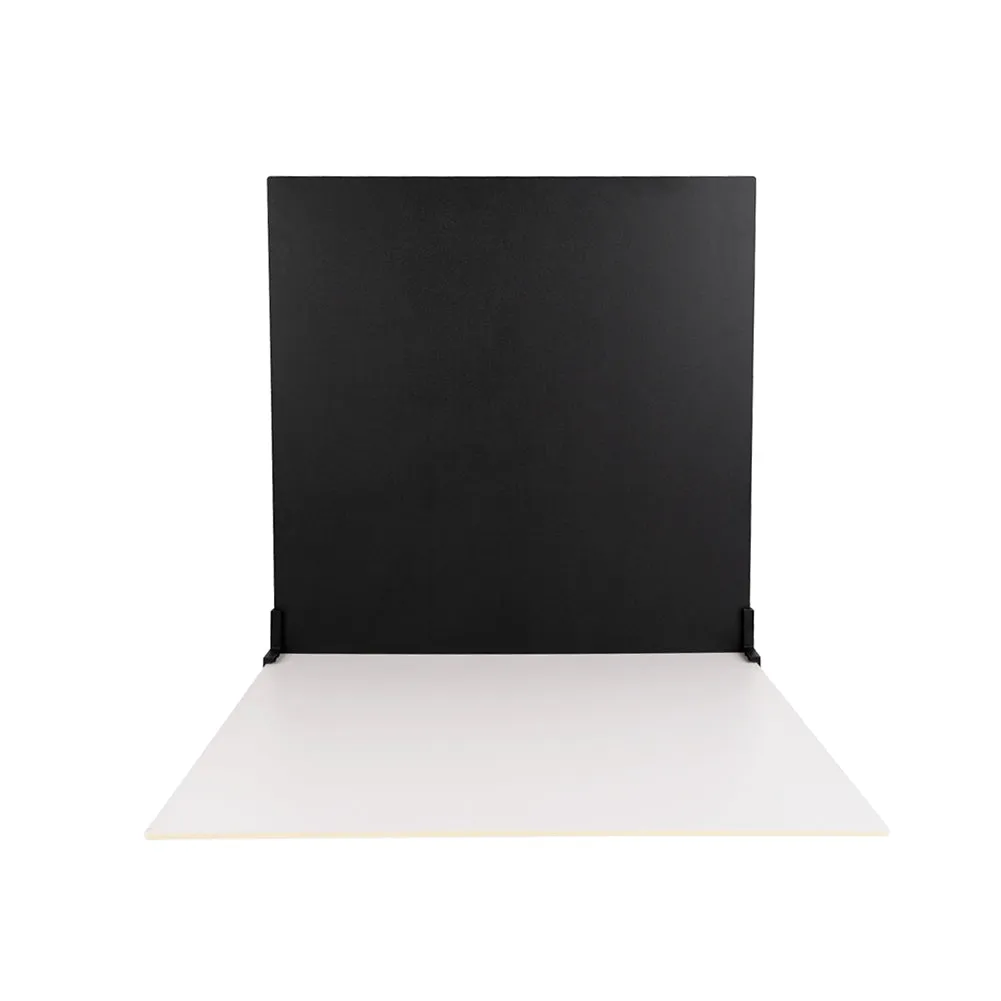 ProBoards Flat Lay Photography Rigid Black & Off White Backdrop - Minimalistic (60cm x 60cm)