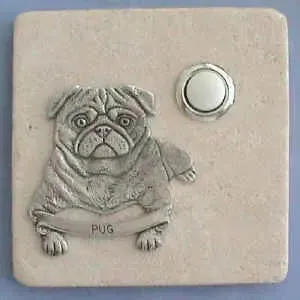 Pug Dog Breed Stone Doorbell