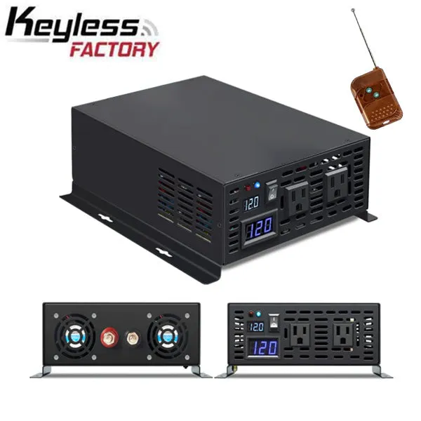 RBP - 12VDC - 1500 Watt Pure Sine Wave Inverter - DC to AC - No USB Ports - w/ Remote Control