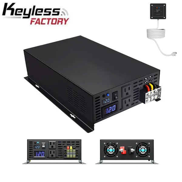 RBP - 12VDC - 5000 Watt Pure Sine Wave Inverter - Bi-Directional Inverter - DC to AC - No USB Ports - Optional Remote Control