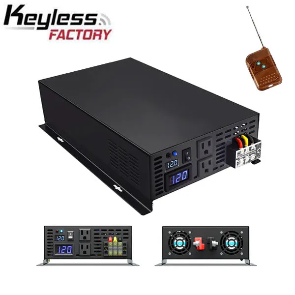 RBP - 12VDC - 5000 Watt Pure Sine Wave Inverter - Bi-Directional Inverter - DC to AC - No USB Ports - Optional Remote Control