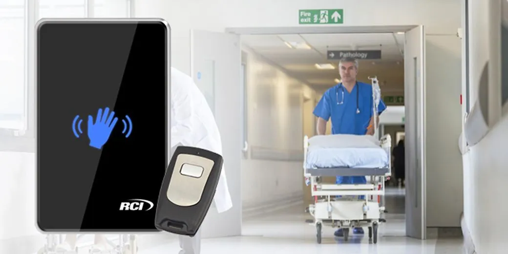 RCI 910TC Touchless Switch For The Activation Of Automatic Doors - w/ Receiver Module & Remote Transmitter (KIT)