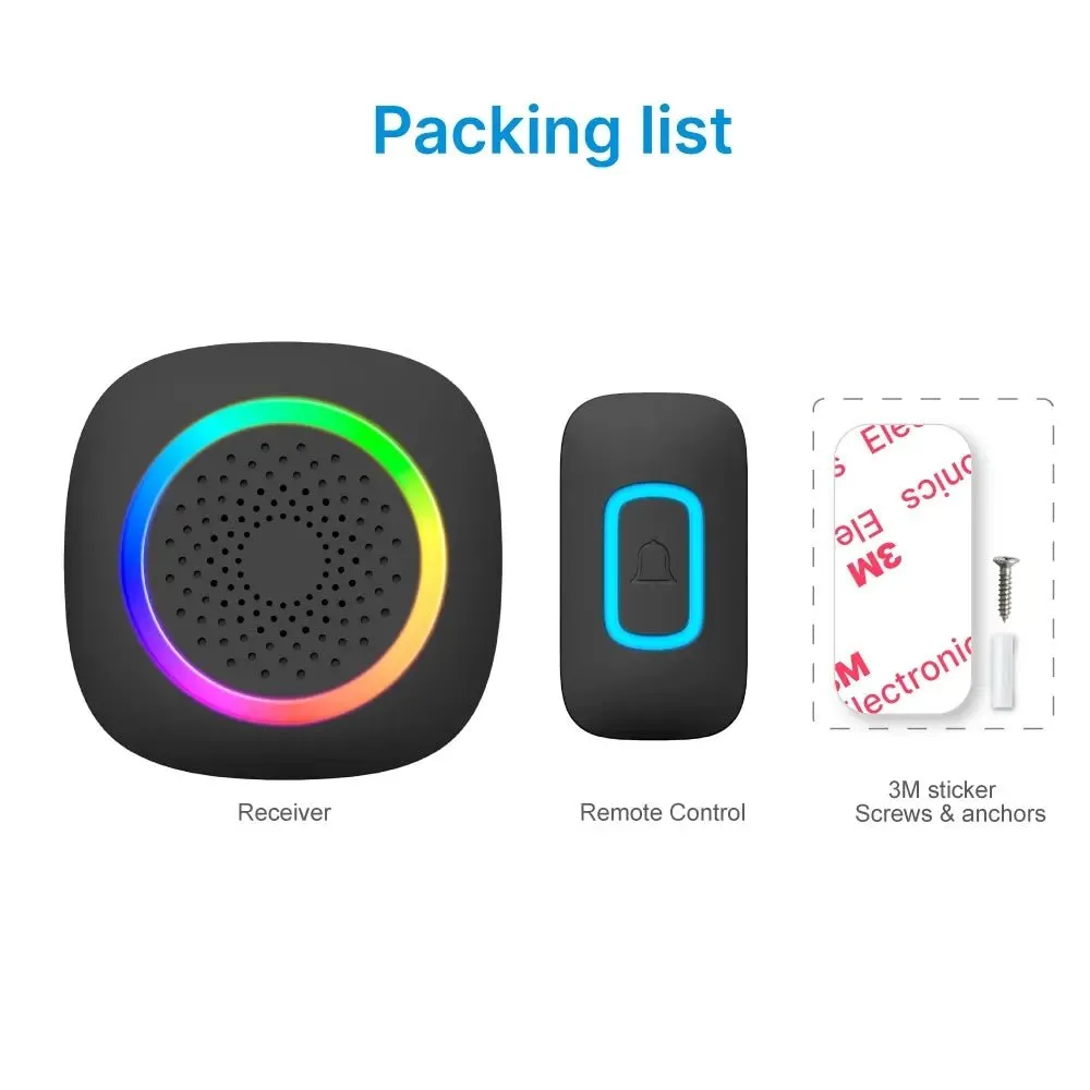 RL-3995 doorbell Battery-powered wireless doorbell with shining LED display Door bell