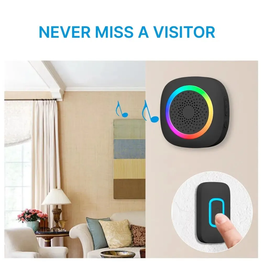 RL-3995B doorbell Battery-powered wireless doorbell with shining LED display Door bell