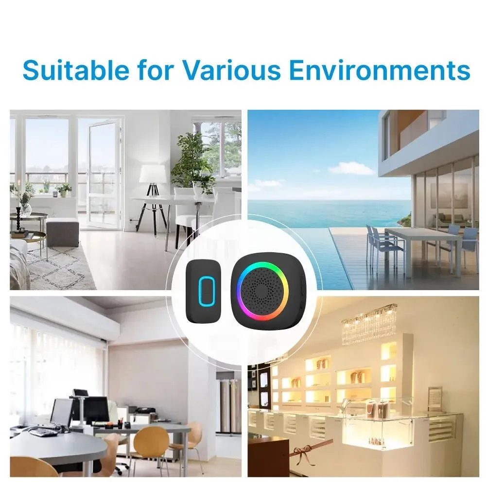RL-3995B doorbell Battery-powered wireless doorbell with shining LED display Door bell