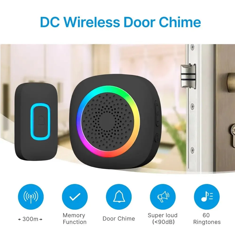 RL-3995B doorbell Battery-powered wireless doorbell with shining LED display Door bell