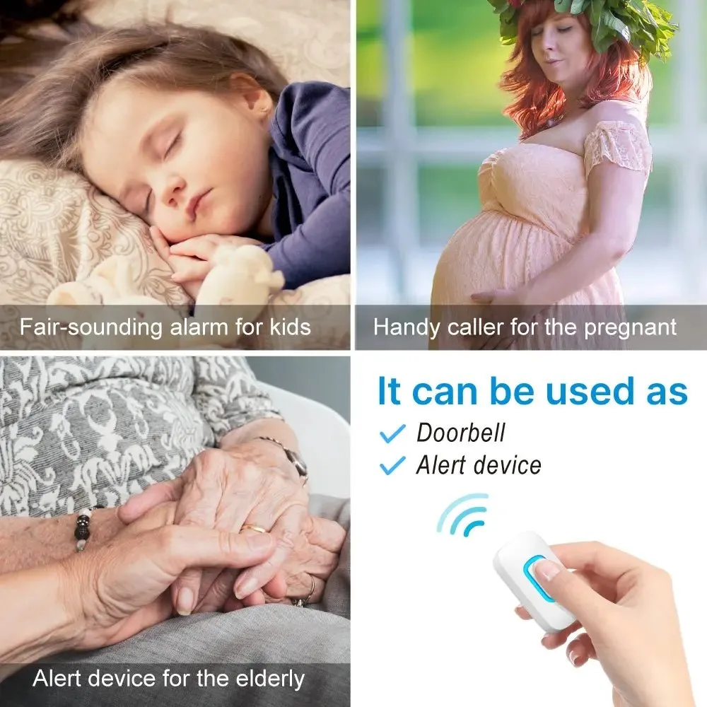 RL-3995B doorbell Battery-powered wireless doorbell with shining LED display Door bell