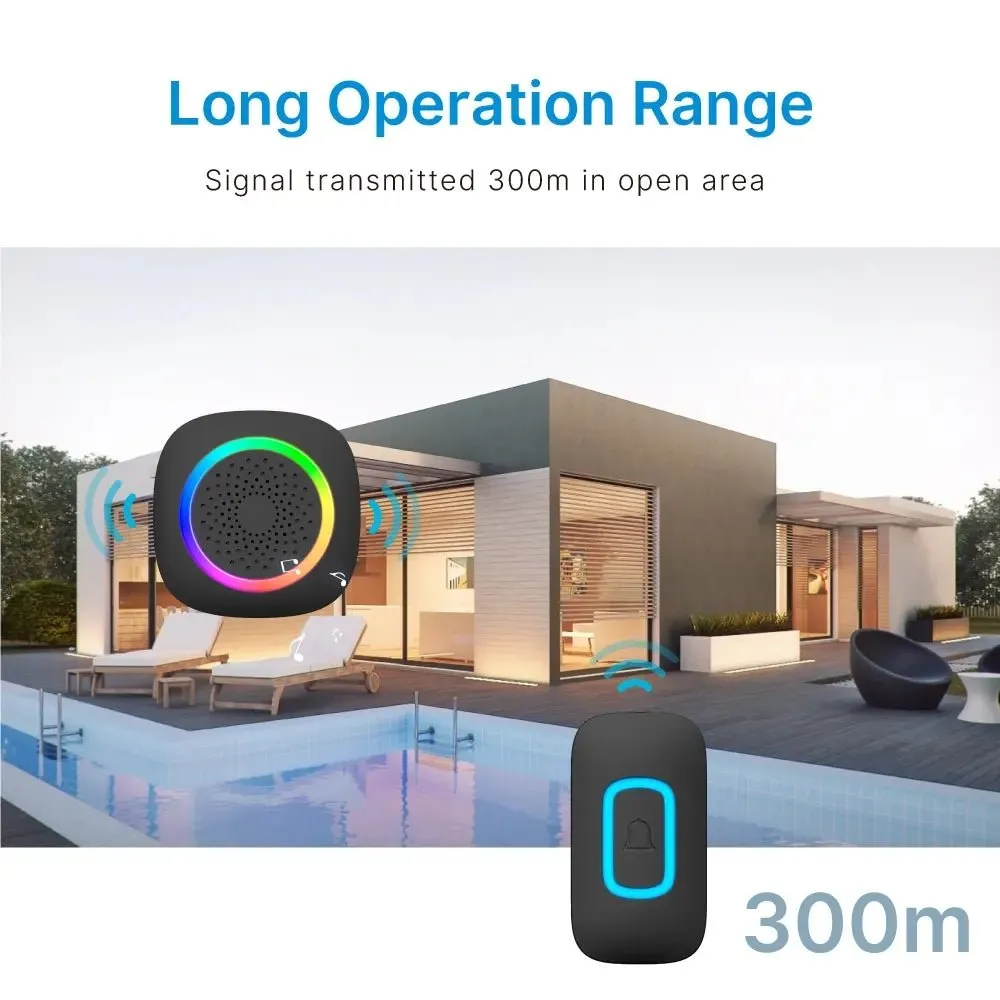 RL-3995B doorbell Battery-powered wireless doorbell with shining LED display Door bell