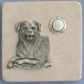 Rottweiler Dog Breed Stone Doorbell