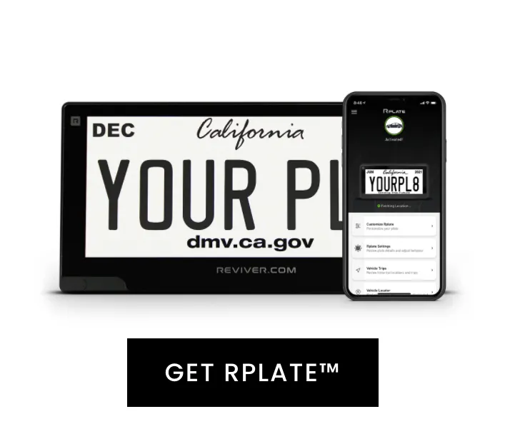 RPlate Reviver Digital License Plate (Legal in CA, AZ, & MI) (Contact Us to Order)