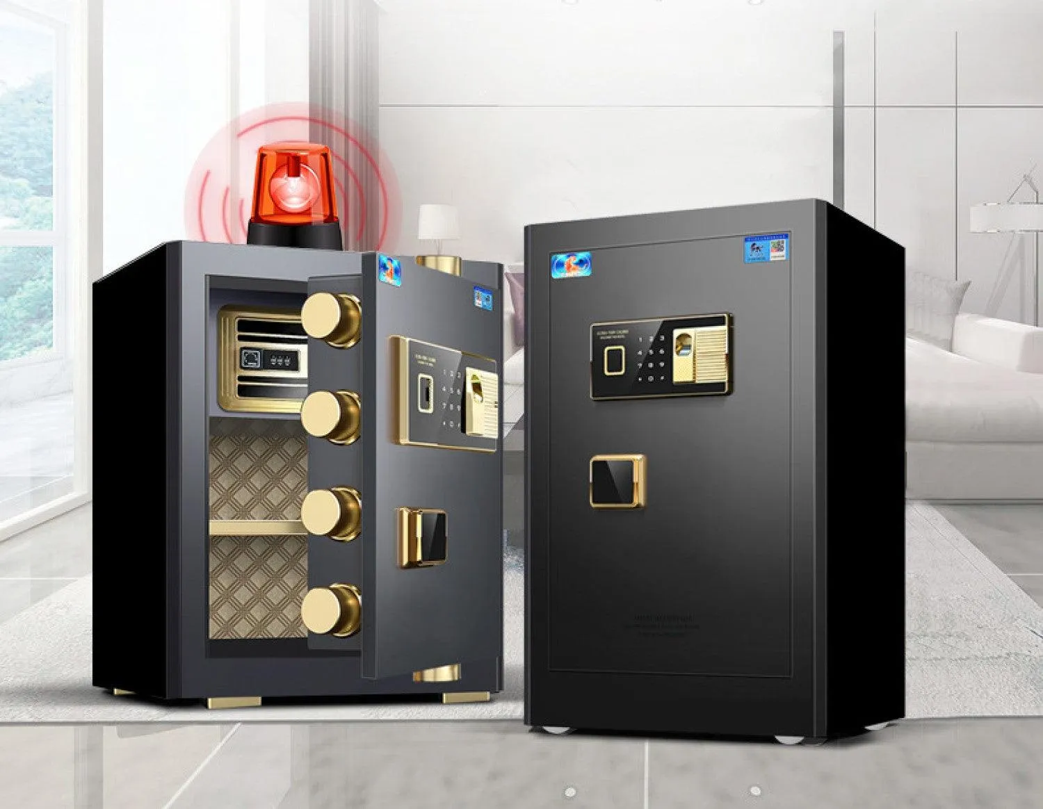 Safes 10mm Door Thick 35L Fingerprint Digital Security Box - Electronic Safety Lock Box